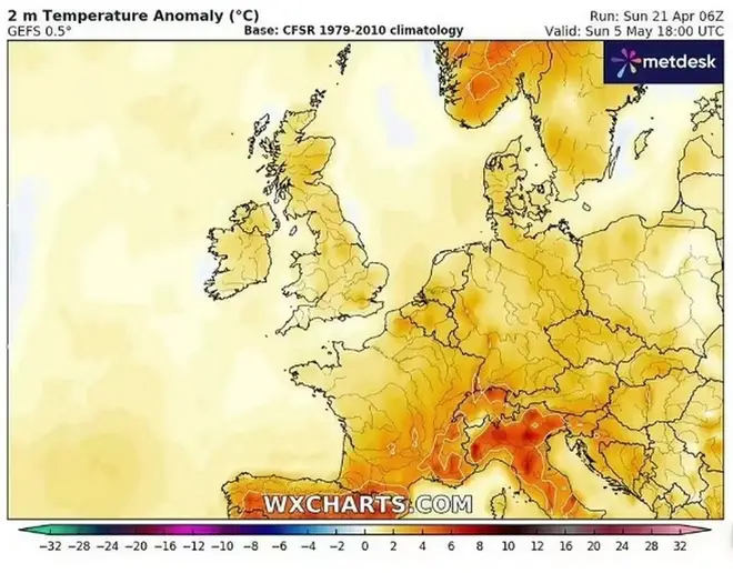 WXCharts predicts a heatwave