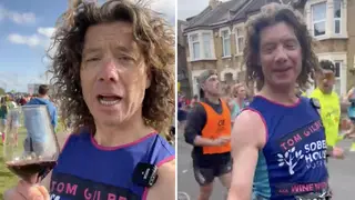 Tom Gilbey completed the marathon under five hours