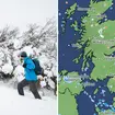 The Met Office map shows where snow and other forms of precipitation are likely to fall