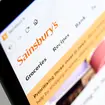 The Sainsbury’s website pictured on a laptop