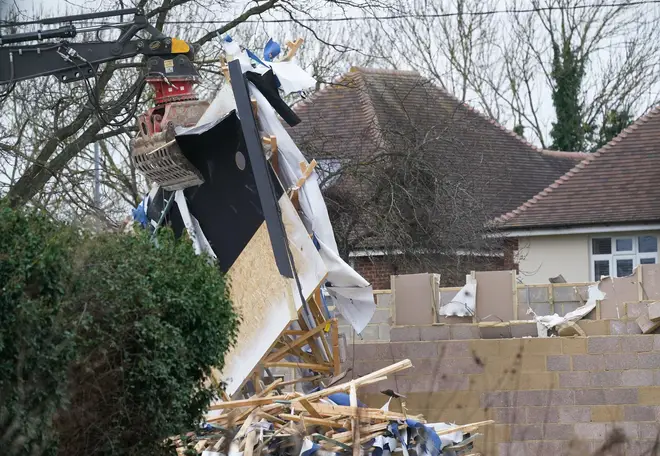 Demolition work at the £2.25m mansion