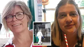 Teachers Liz Hopkin (L) and Fiona Elias (R) were stabbed at the school in Wales