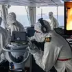 Crew of the HMS Diamond watch the Sea Viper missile system was used to destroy the projectile