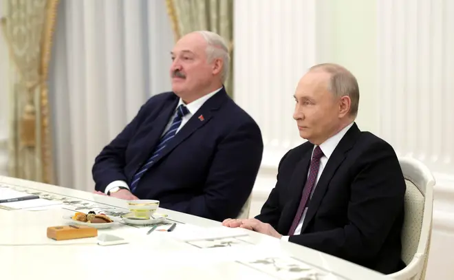 Lukashenko with Putin earlier this month