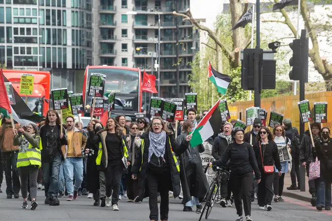 Palestine protesters in London last week