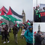 Palestine supporters march in London