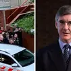 Jacob Rees-Mogg was hounded by protesters