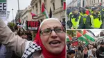 Two arrested as thousands of Palestine supporters march on London calling for Gaza ceasefire