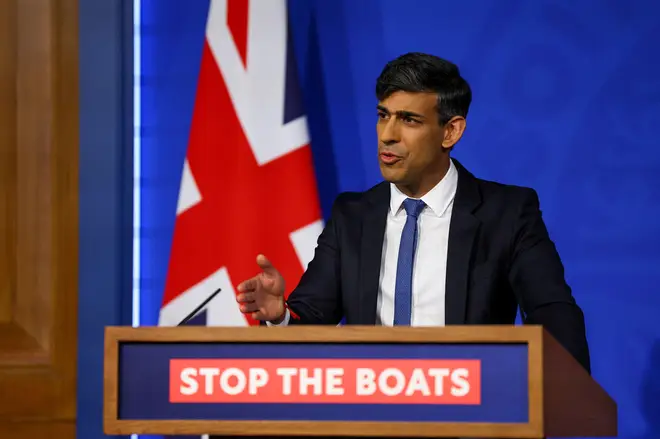 Rishi Sunak has responded to claims the government's Rwanda plan is causing an influx of migrants into Ireland, noting such figures prove the deterrent effect is working.