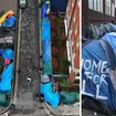A makeshift ‘tent city’ has appeared in Dublin as politicians row over migrants