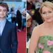 Daniel Radcliffe (l) breaks his silence on ongoing feud with JK Rowling (r)