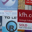Letting and estate agents' boards