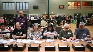 Ballots are counted during the Blackpool South by-election
