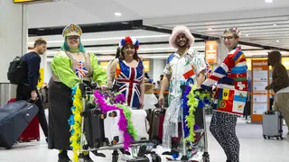 Eurovision fans at Gatwick