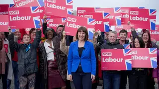 Rachel Reeves with Labour supporters