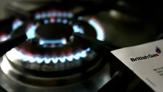 Energy bill next to gas hob