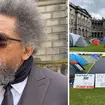 Cornel West told LBC academic bosses they should be proud of their students over the protests.
