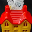 A house-shaped money box