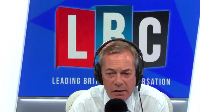Nigel Farage challenged this caller on Labour's anti-Semitism