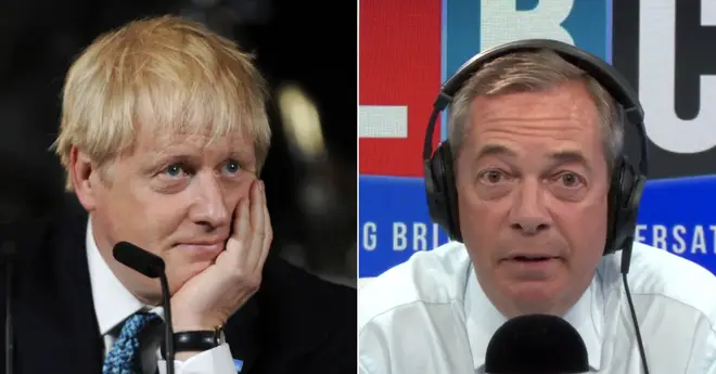 Prime Minister Boris Johnson, and Nigel Farage