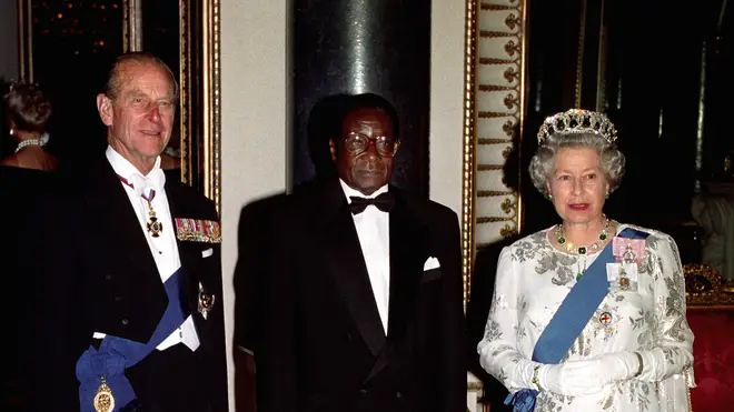 Robert Mugabe with The Queen