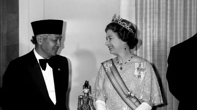 Indonesian President General Suharto with The Queen