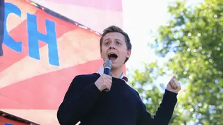 Owen Jones laughed off the Russian bot claims