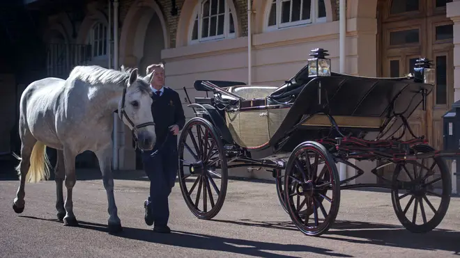 The Ascot Landau coach which will carry Harry and Meghan