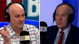 Vince Cable and Iain Dale