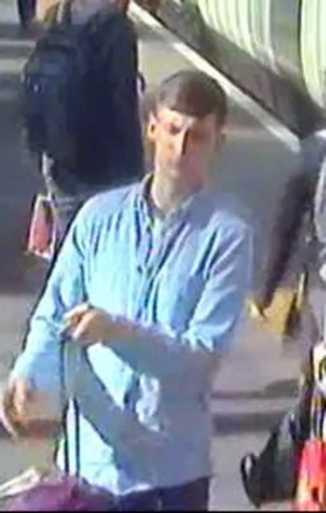 Bag theft by man who got on and immediately off train at Kings Cross on 14 June