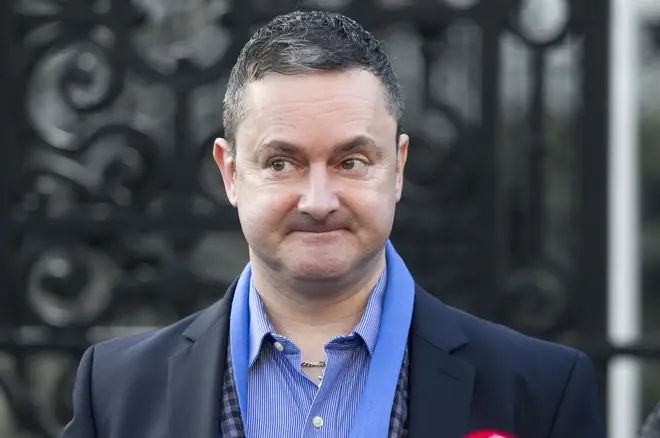 Gay rights activist Gareth Lee arriving at Belfast High Court in 2016