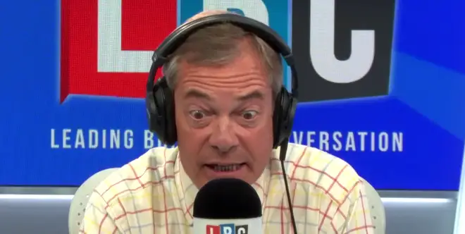 Nigel Farage had a blazing row with caller Claire