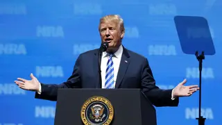 Donald Trump was speaking at the National Rifle Convention