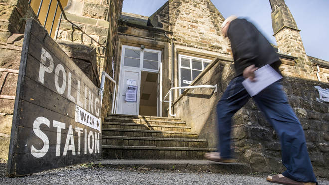 A local election polling station in Sheffield.