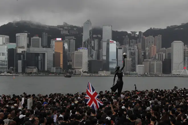As protests in Hong Kong continue, police have received a report about a British foreign ministry employee who has been missing since crossing into China on a business trip report