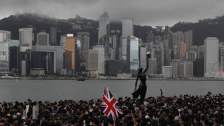 As protests in Hong Kong continue, police have received a report about a British foreign ministry employee who has been missing since crossing into China on a business trip report