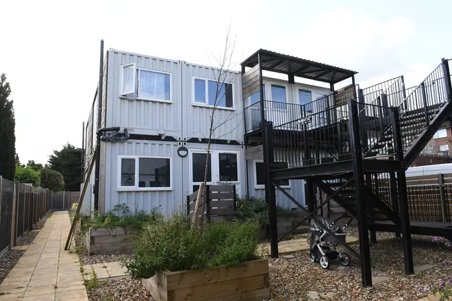 Shipping containers are being used as temporary accommodation in Bristol, Cardiff and London
