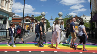 It is the first permanent rainbow crossing in the capital