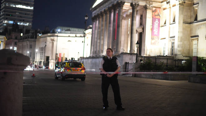 Trafalgar Square closed off after a stabbing