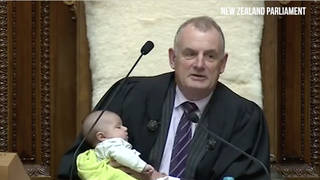 The Parliamentary Speaker babysat the baby during the debate