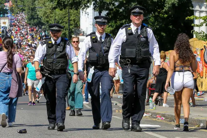 Met Police officers at Notting Hill Carnival