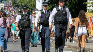 Met Police officers at Notting Hill Carnival