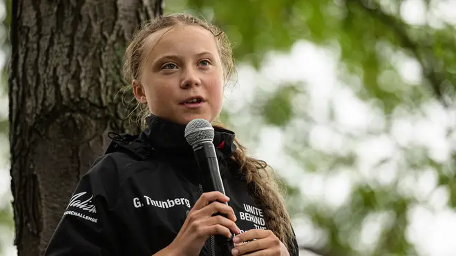 Greta Thunberg, 16, arrived into New York following a 3,000 mile yacht trip across the Atlantic