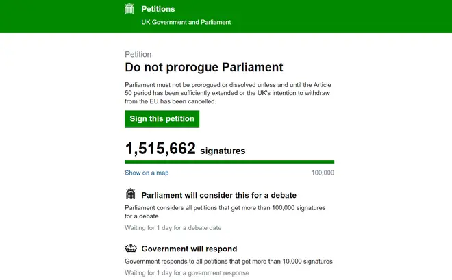 Petition To Stop Boris Johnson Suspending Parliament Reaches 1.5m Signatures