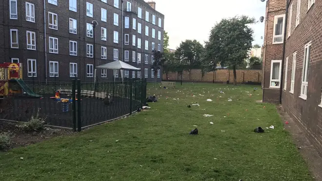 Three officers were hurt following the disturbances in south London