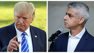 Donald Trump has hit out at Sadiq Khan over the London Mayor's comments about hurricane Dorian