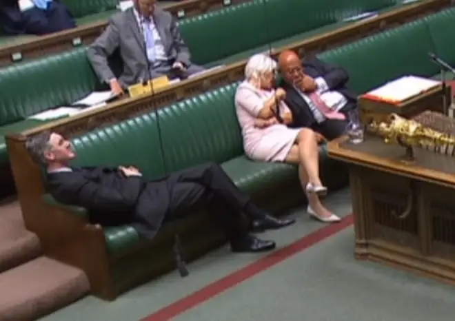 Fellow MPs told the Leader of the House to "sit up man!"