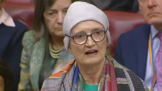 Dame Tessa Jowell received a standing ovation after her final speech in the House of Lords.
