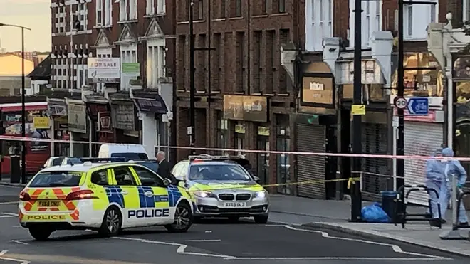 Police at the scene of the shooting in Sydenham