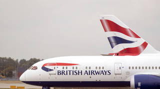 British Airways planes at Terminal Five at Heathrow Airport, London, on day one of the first-ever strike by British Airways pilots.